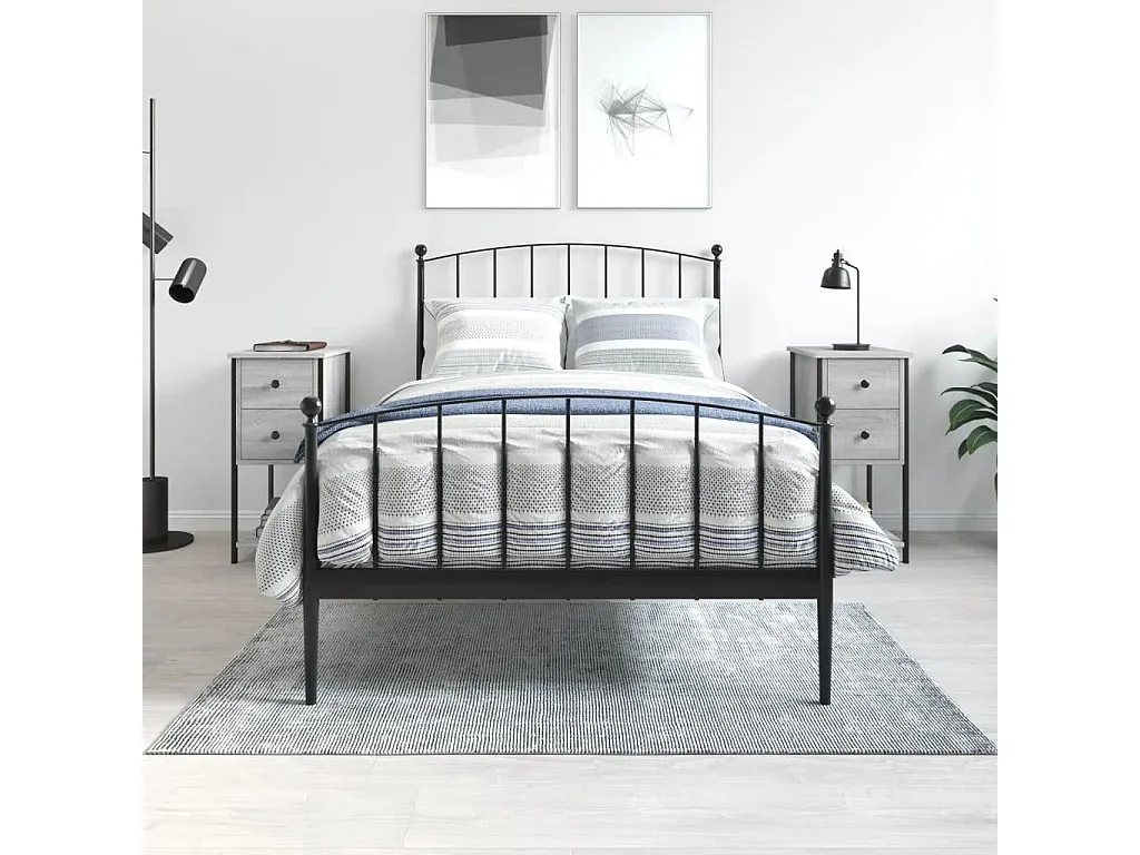 Nachttische im modernen Design, Grau Sonoma, 32x42x70 cm