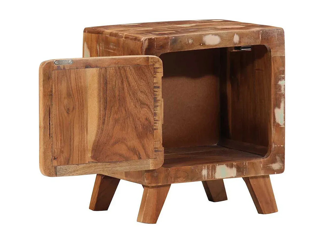 Set aus zwei Nachtkonsolen aus Massivholz 40x32x46 cm