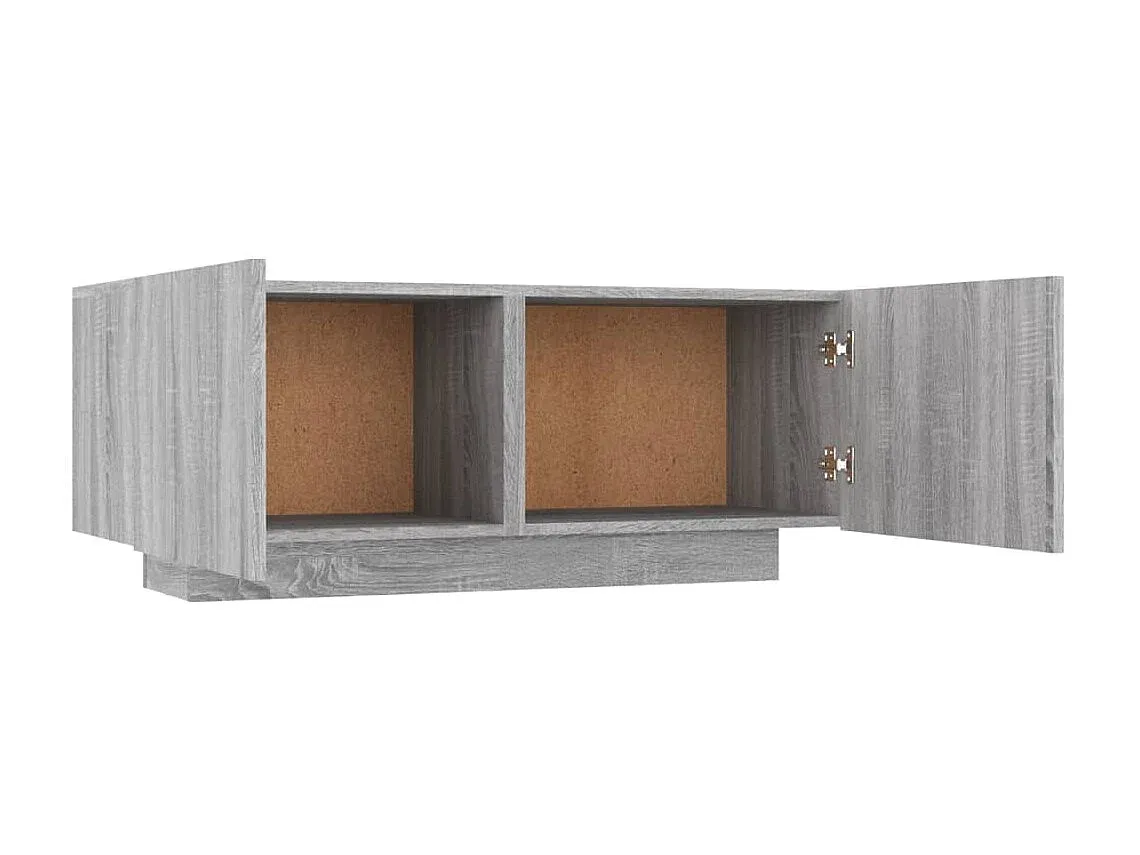 Moderner TV-Schrank aus Holzwerkstoff, Grau Sonoma, 100x35x40 cm