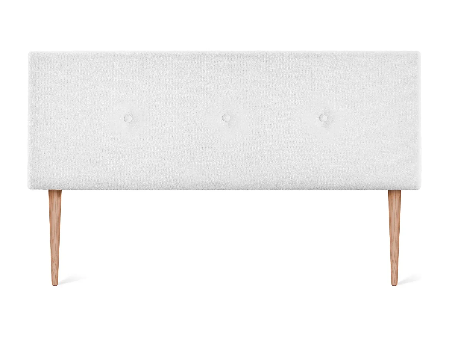 Glattes Stoffkopteil mit Knöpfen 160x105cm in Weiß