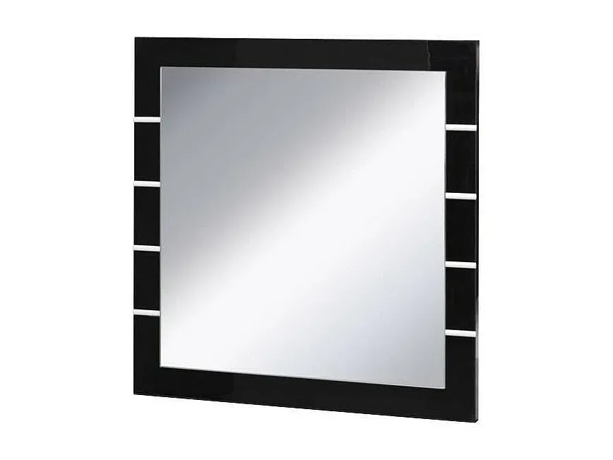 Elegantes Buffet-Set mit Spiegeln in Schwarz-Weiß