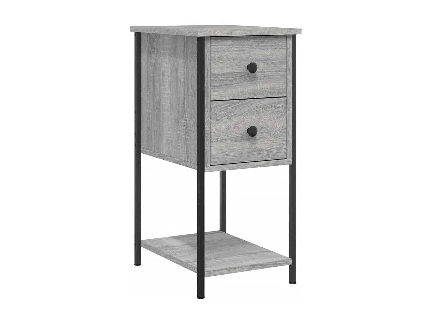 Nachttische im modernen Design, Grau Sonoma, 32x42x70 cm
