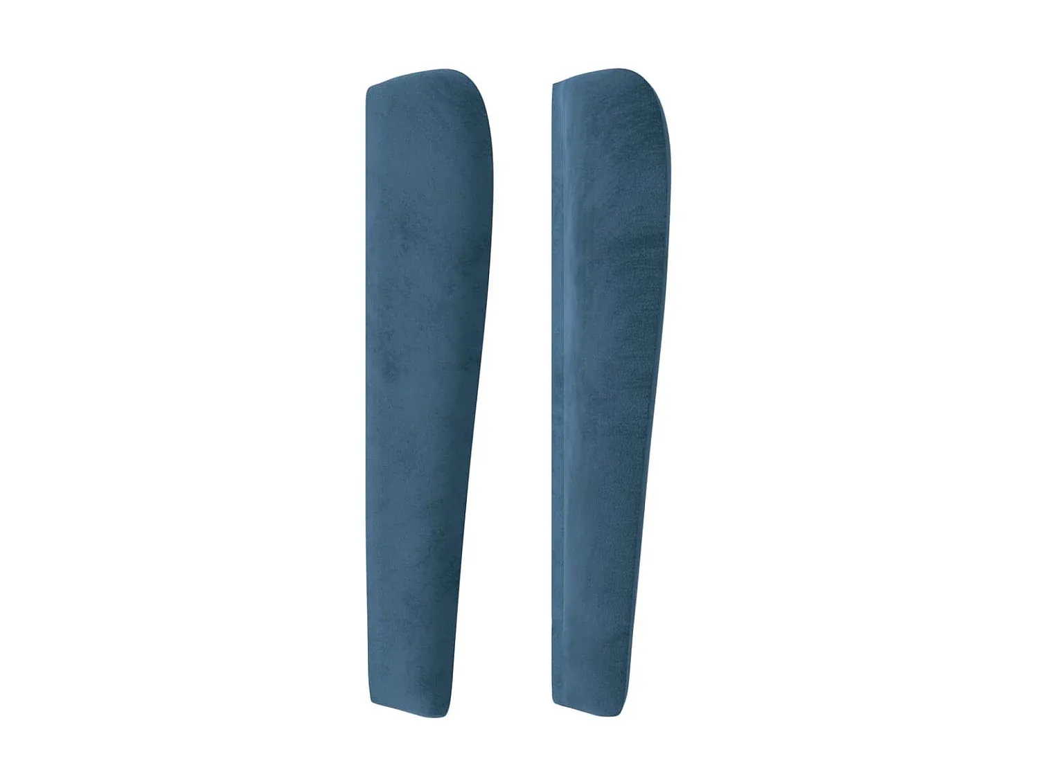 Samt Kopfteil mit Ohren in Dunkelblau 203x23x118/128 cm