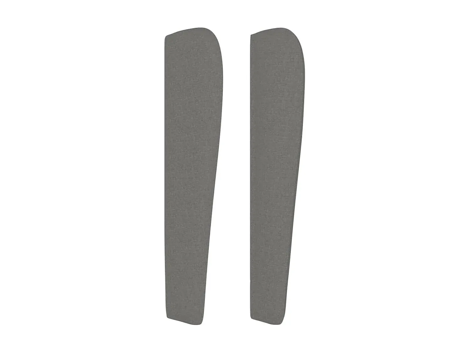 Dunkelgraues Bett-Kopfteil mit Ohren, 203x23x118/128 cm, Stoff