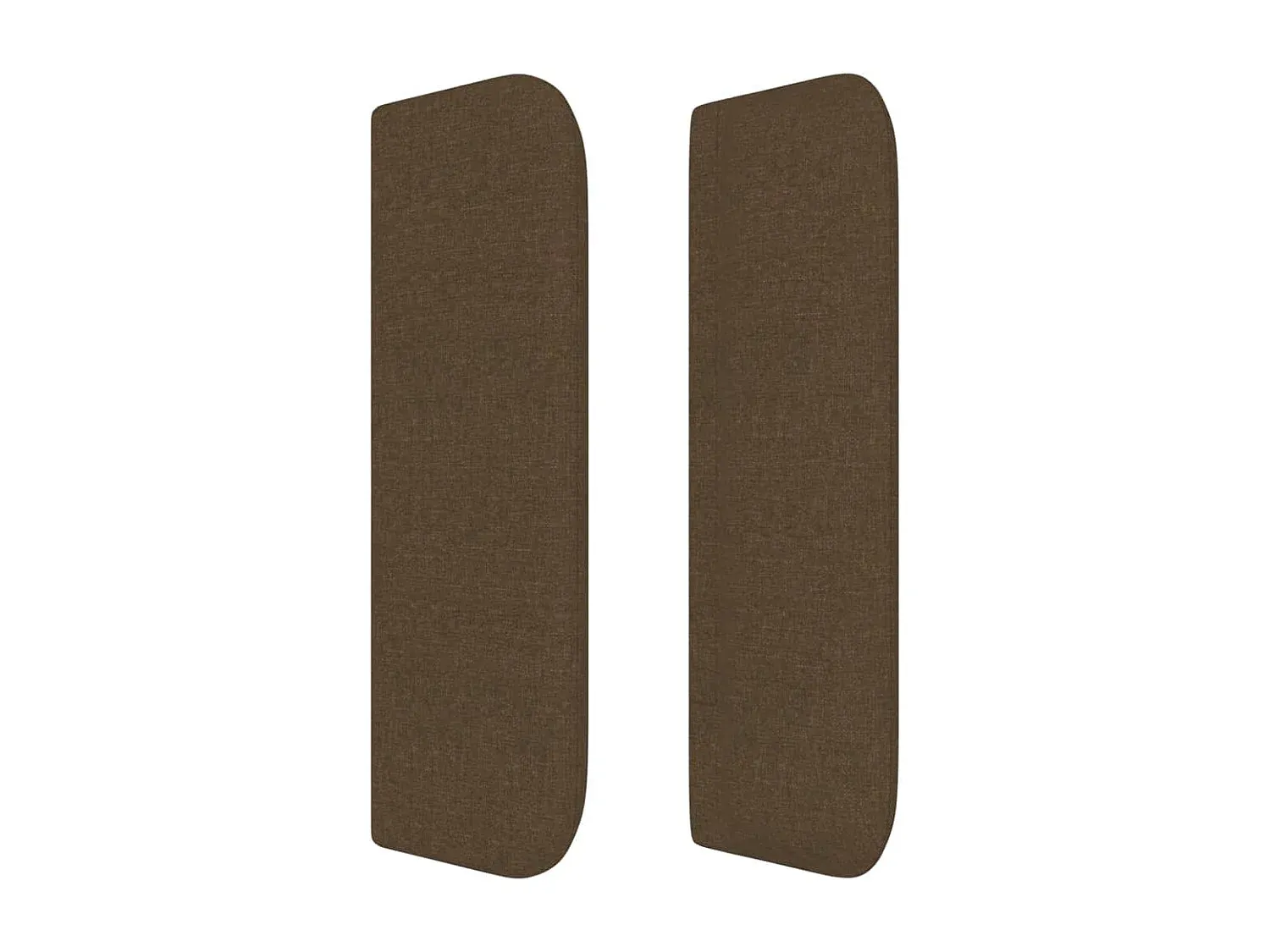 Bett-Kopfteil mit Ohren Dunkelbraun 103x16x78/88 cm Stoff