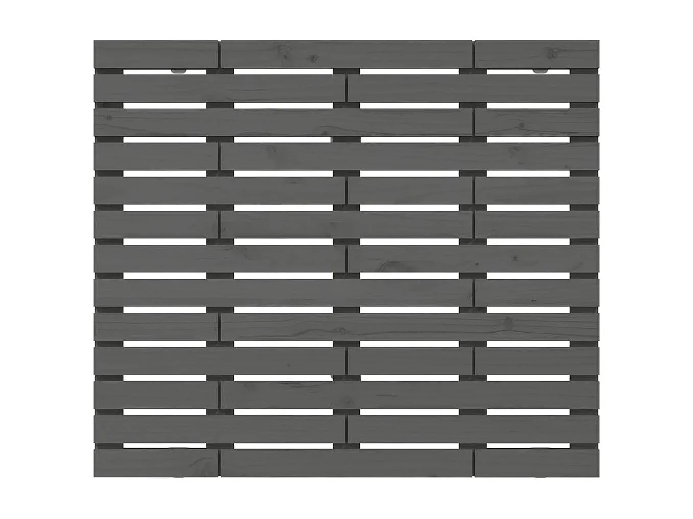 Graues Kopfteil für Bett aus Massivholz Kiefer 106x3x91,5 cm