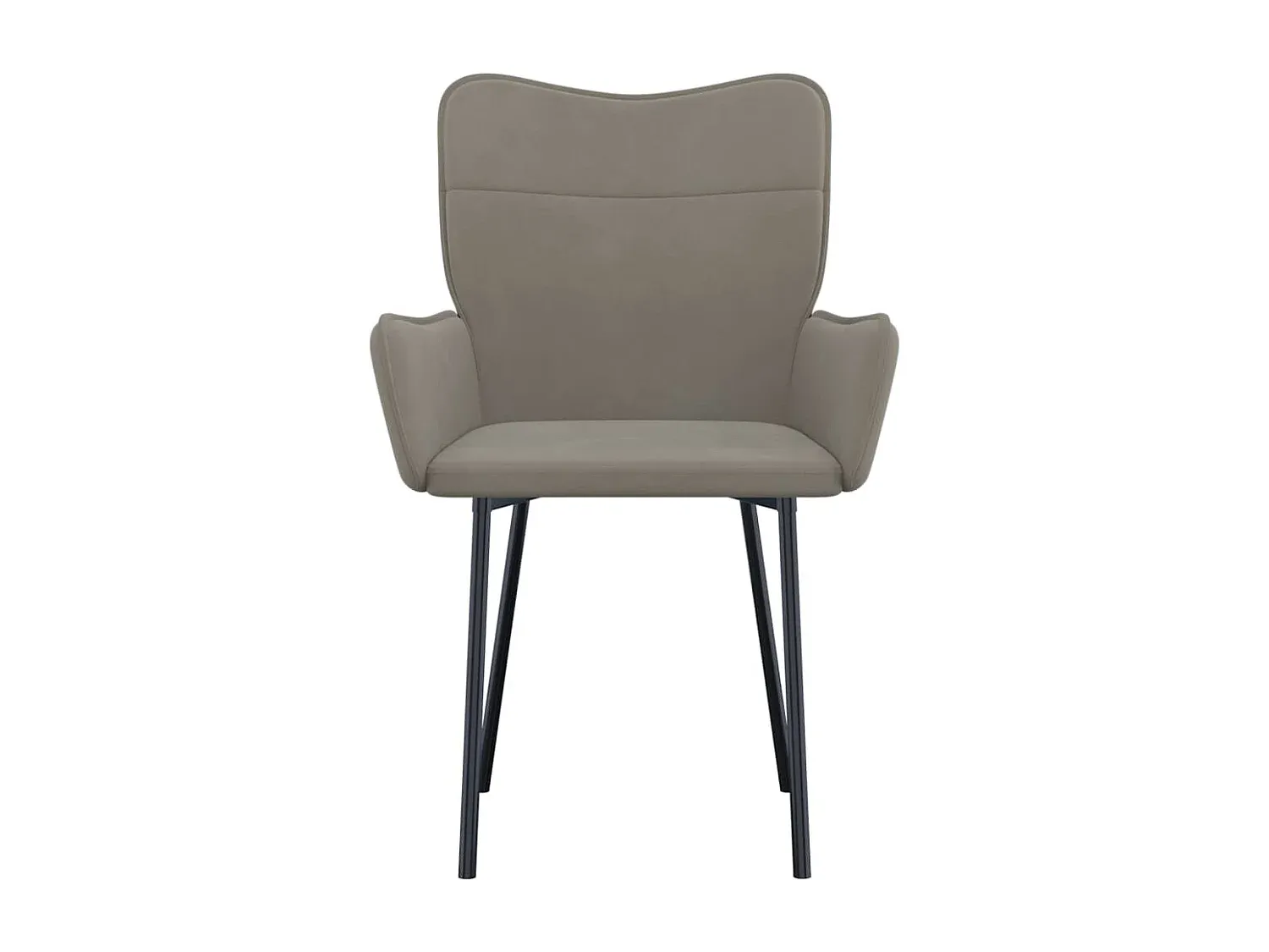 Esszimmerstühle im Samtstoff, Hellgrau, 2er-Set