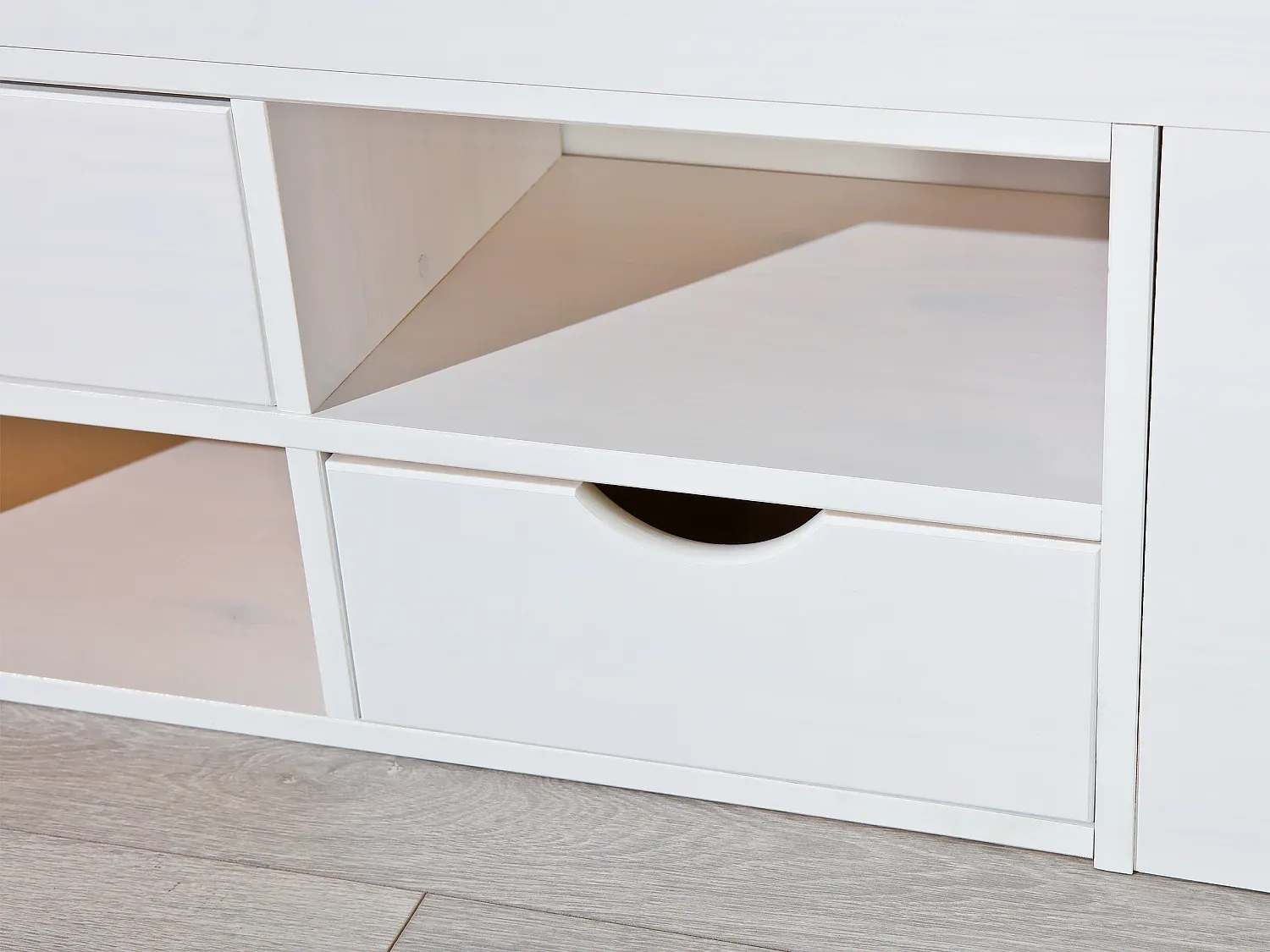 Modernes Doppelbett 160x200 cm, Weiß