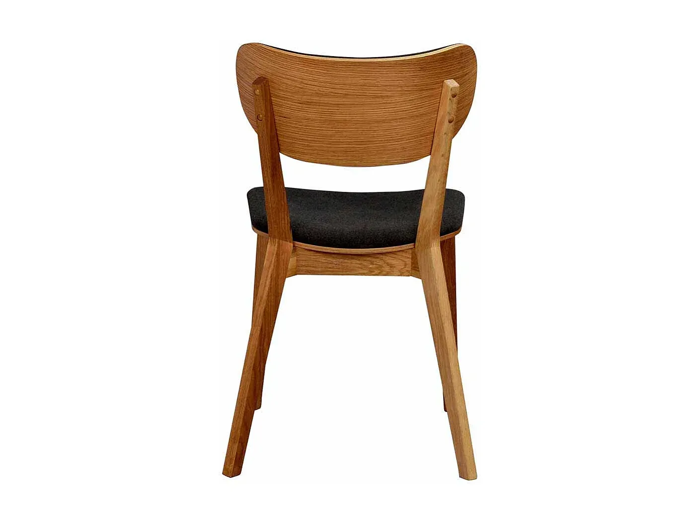 Moderner Esszimmerstuhl aus Stoff und Massivholz, Grau