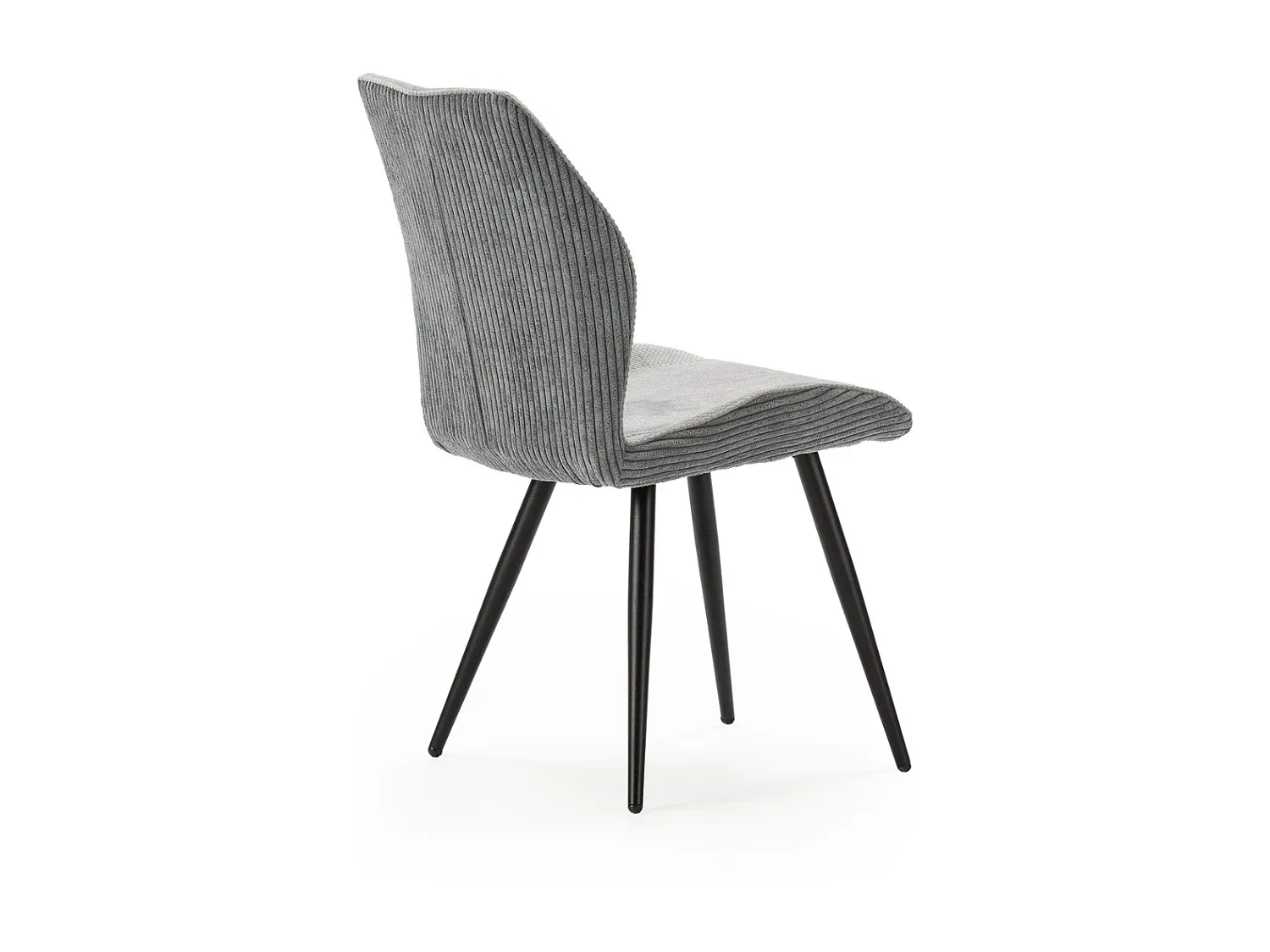 2er-Set Stoffstühle mit schwarzen Metallbeinen, L45 cm