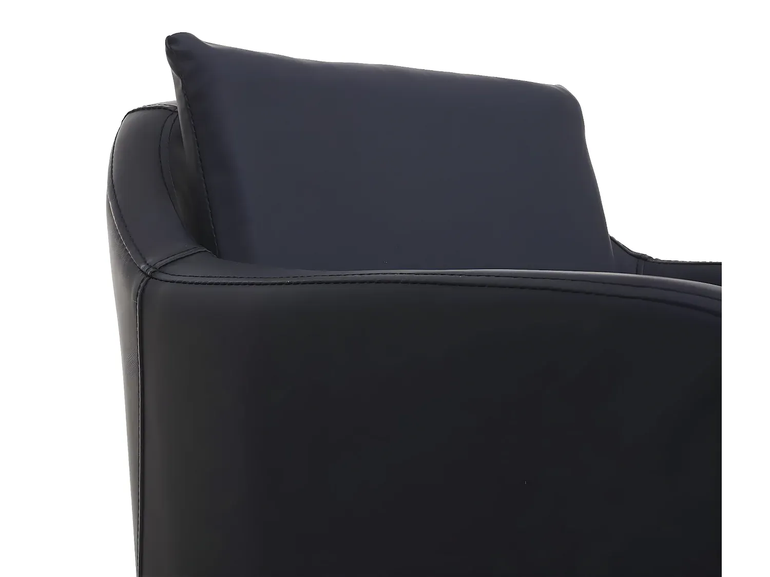 Esszimmerstuhl Set, Kunstleder, Schwarz