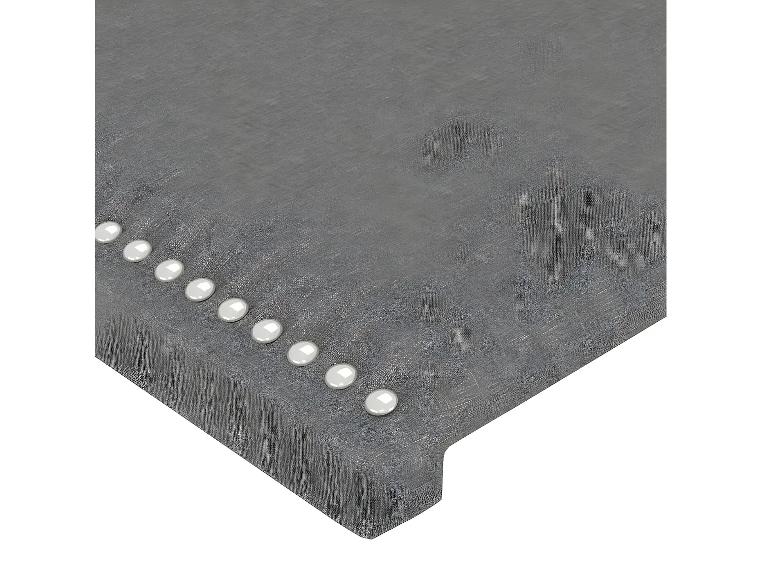 Dunkelgraues Bett-Kopfteil mit Ohren, 203x23x118/128 cm, Stoff