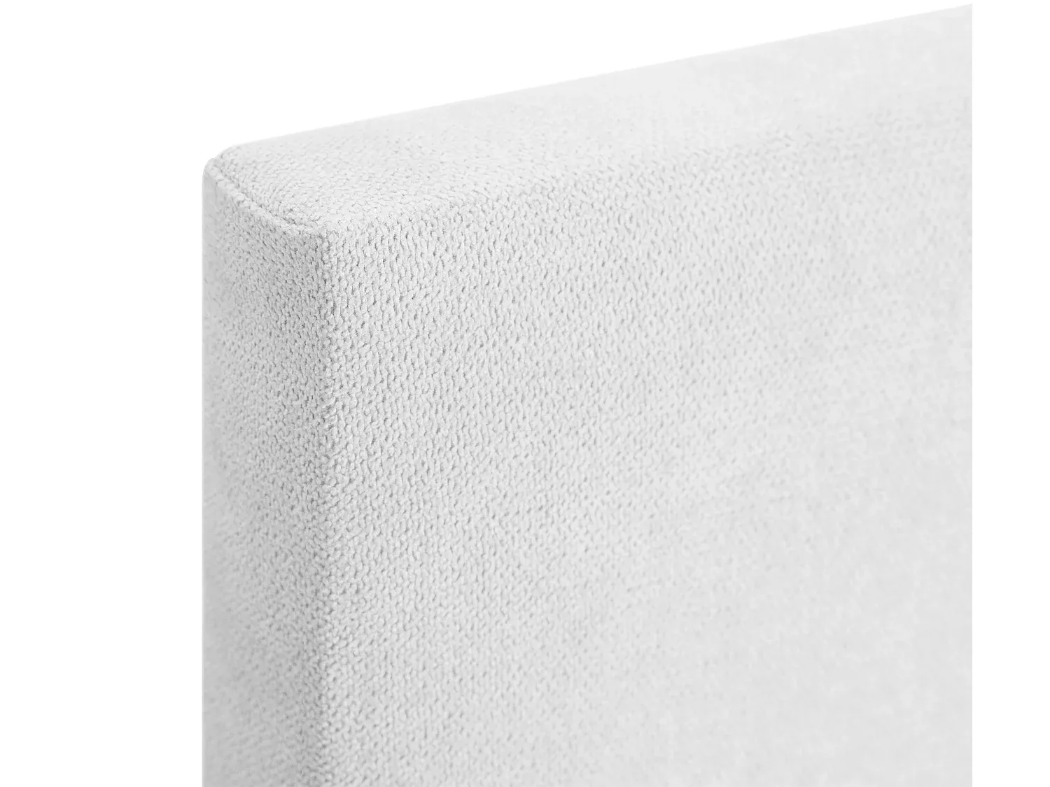 Glattes Stoffkopteil mit Knöpfen 160x105cm in Weiß