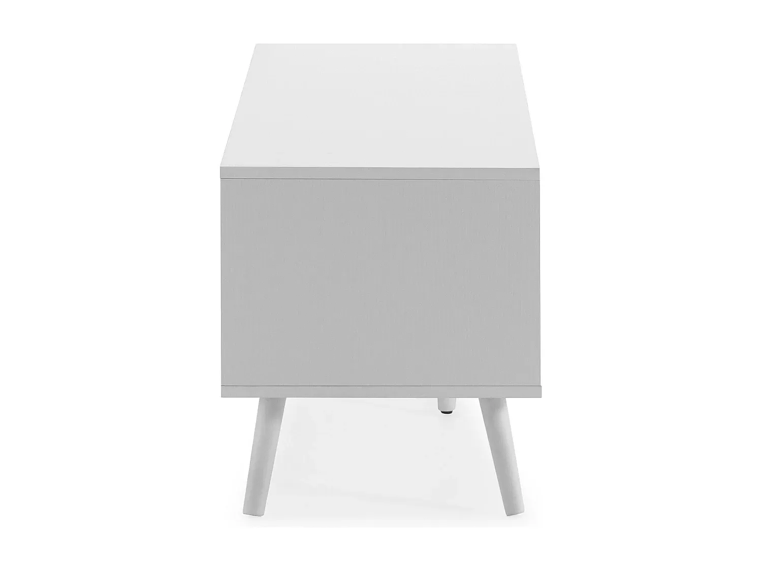 Moderner Fernsehschrank mit drei Türen, 130 cm, Weiß