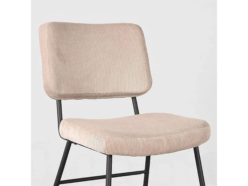 Modernes Esszimmerstuhl-Set aus Naturholz mit bequemen Polstern