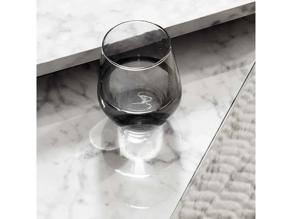 Zweiteiliger Beistelltisch mit Marmor-Optik, 50 cm