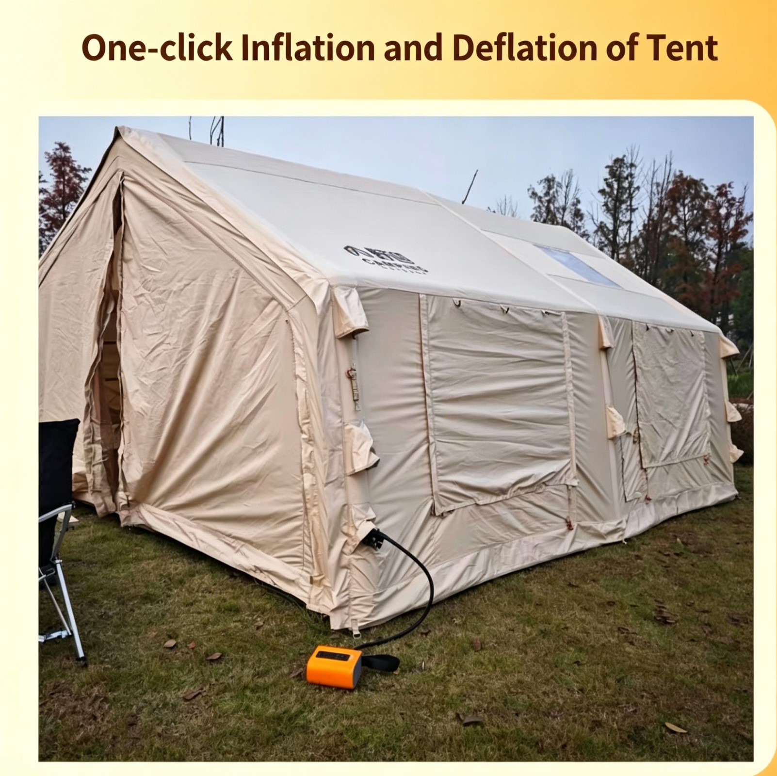 133P 22PSI High Pressure Electric Air Pump Dual-Stage Inflate Deflate for Camping Tent SUP Board Boat