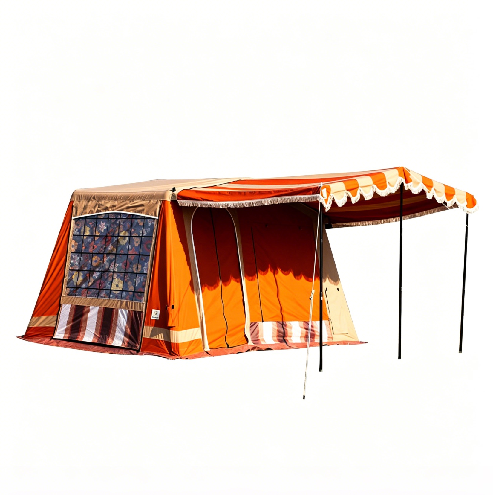 Parkcat 8㎡ Vintage Inflatable Camping Tent | 4-5 Person 4-Season Luxury Glamping Tent with Stove Jack