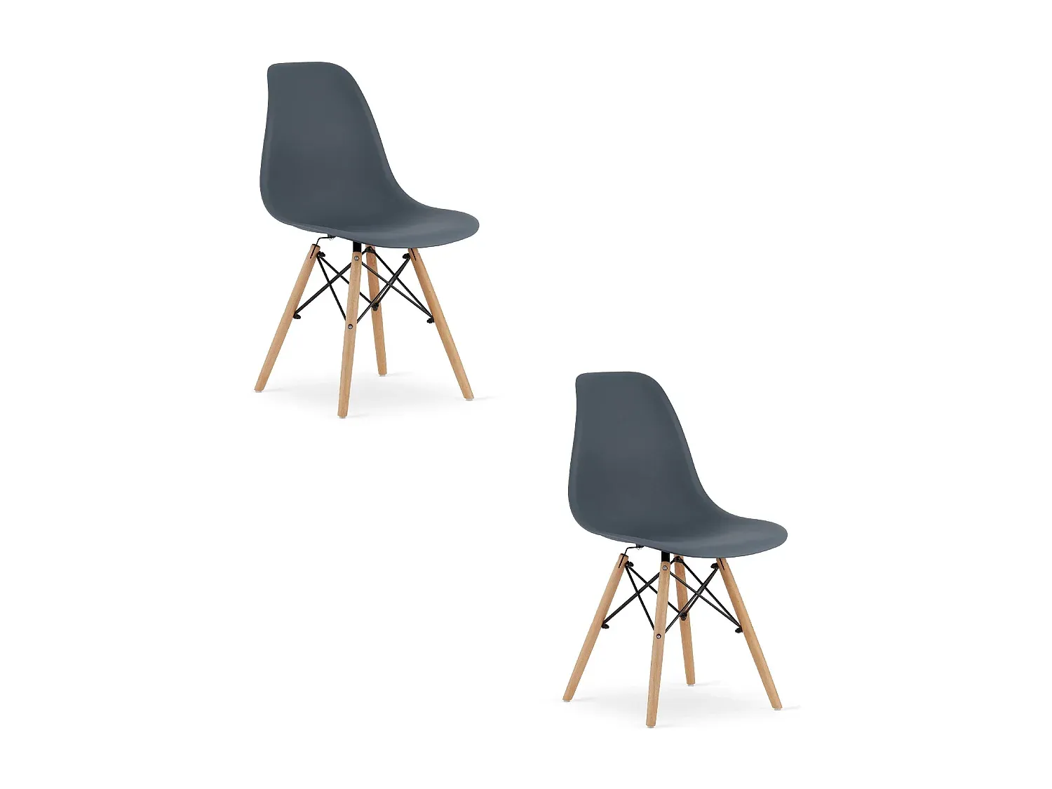 Moderner Esszimmerstuhl in Carbonoptik, 47x51x72 cm