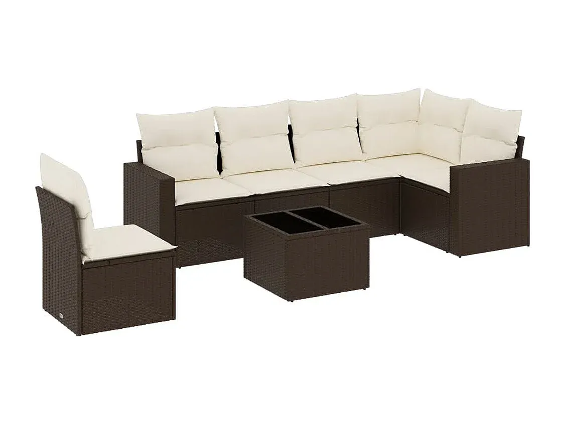 Garten-Lounge-Set für Vier mit Grauen Kissen aus Kiefernholz