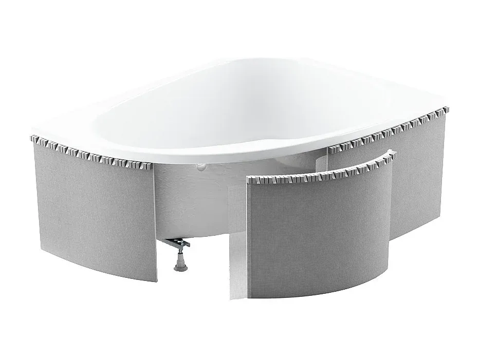 Freistehende Badewanne mit Füßen in Schwarz 170 cm