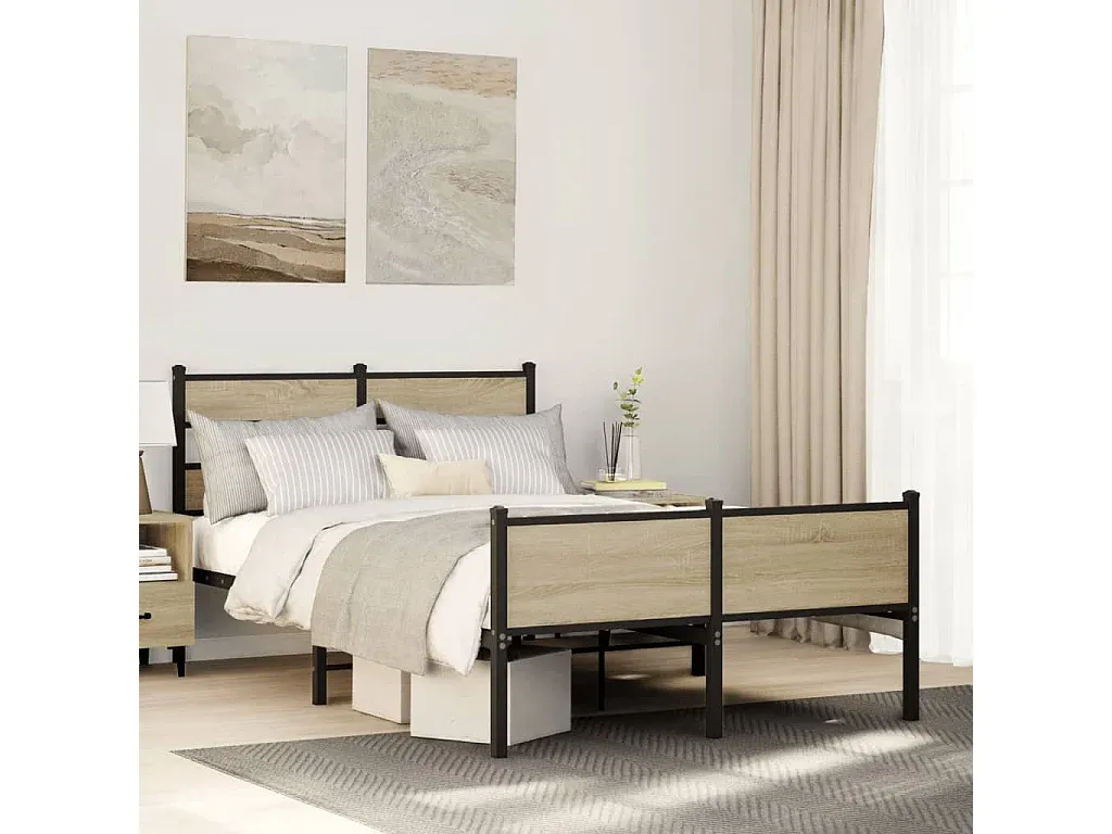 Metallbettgestell Weiß 90x200 cm