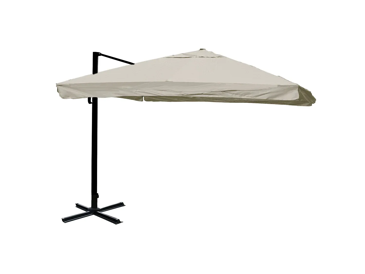 Halbrunder Gartenschirm 3m UV-Schutz Grün