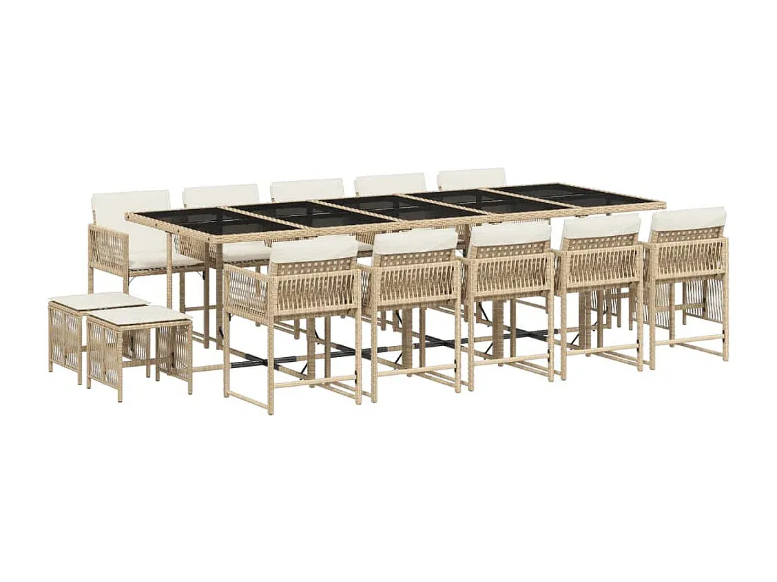 Moderne Garten-Essgruppe aus Metall und Kunststoffgewebe