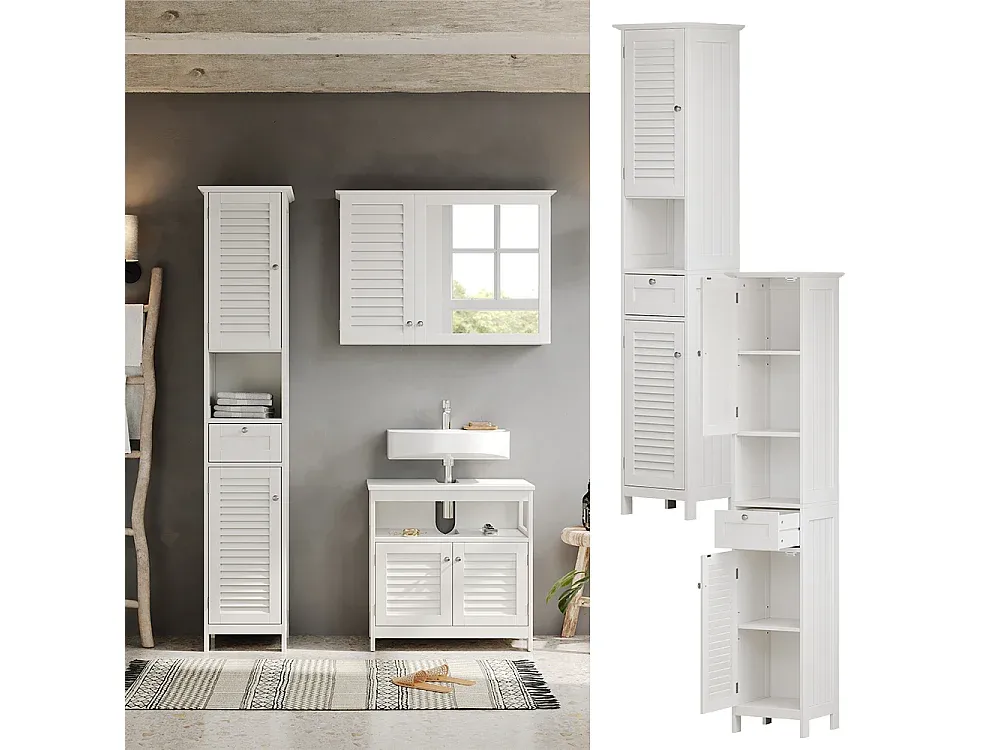 Grau und Wildeiche Badezimmer Wandschrank mit Glasbeschichtung