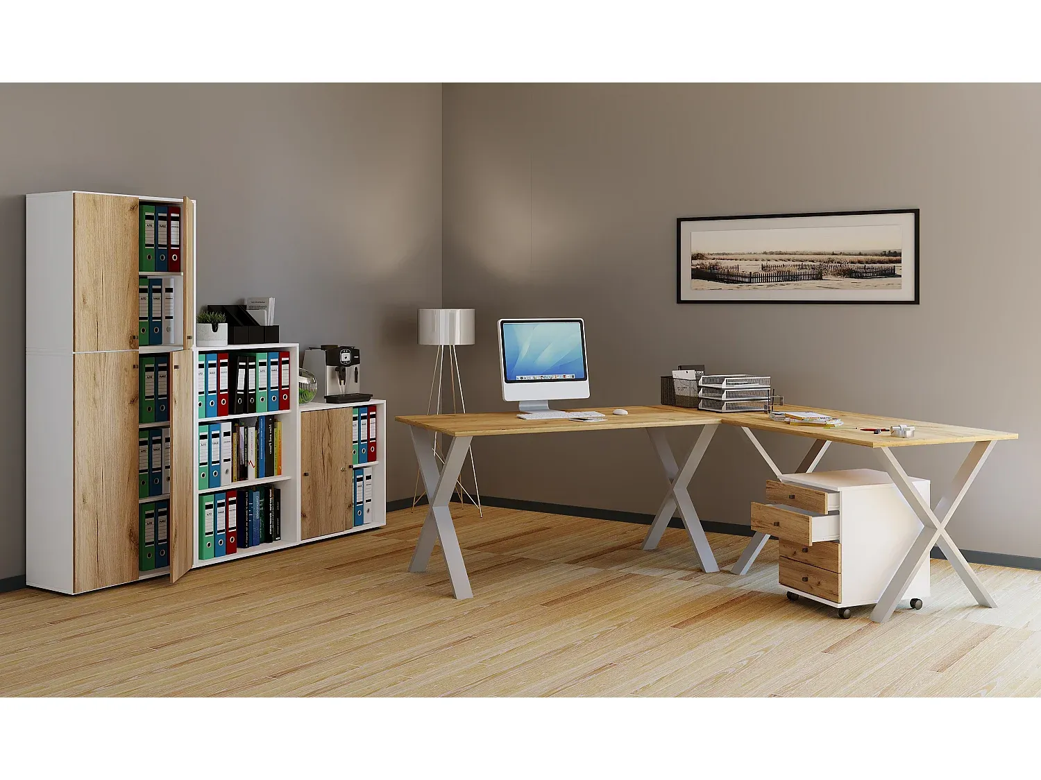 Höhenverstellbarer Schreibtisch 140x50 cm