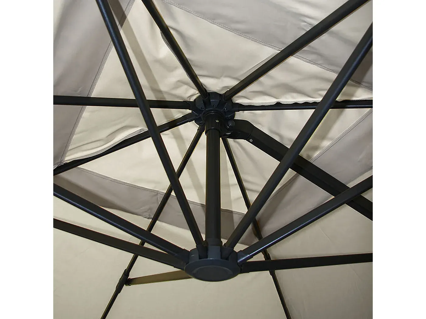 Halbrunder Gartenschirm 3m UV-Schutz Grün