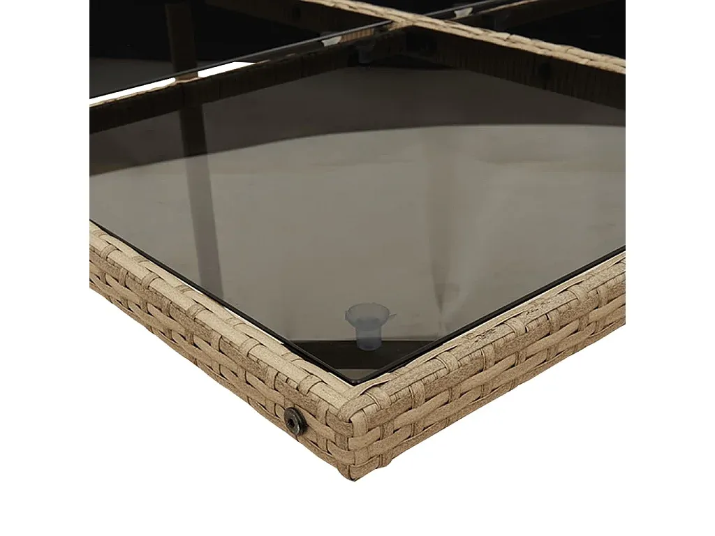 Moderne Garten-Essgruppe aus Metall und Kunststoffgewebe