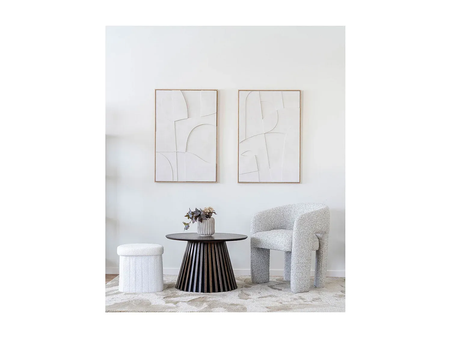 Runder Couchtisch in Eichenholzoptik, Ø 80 cm