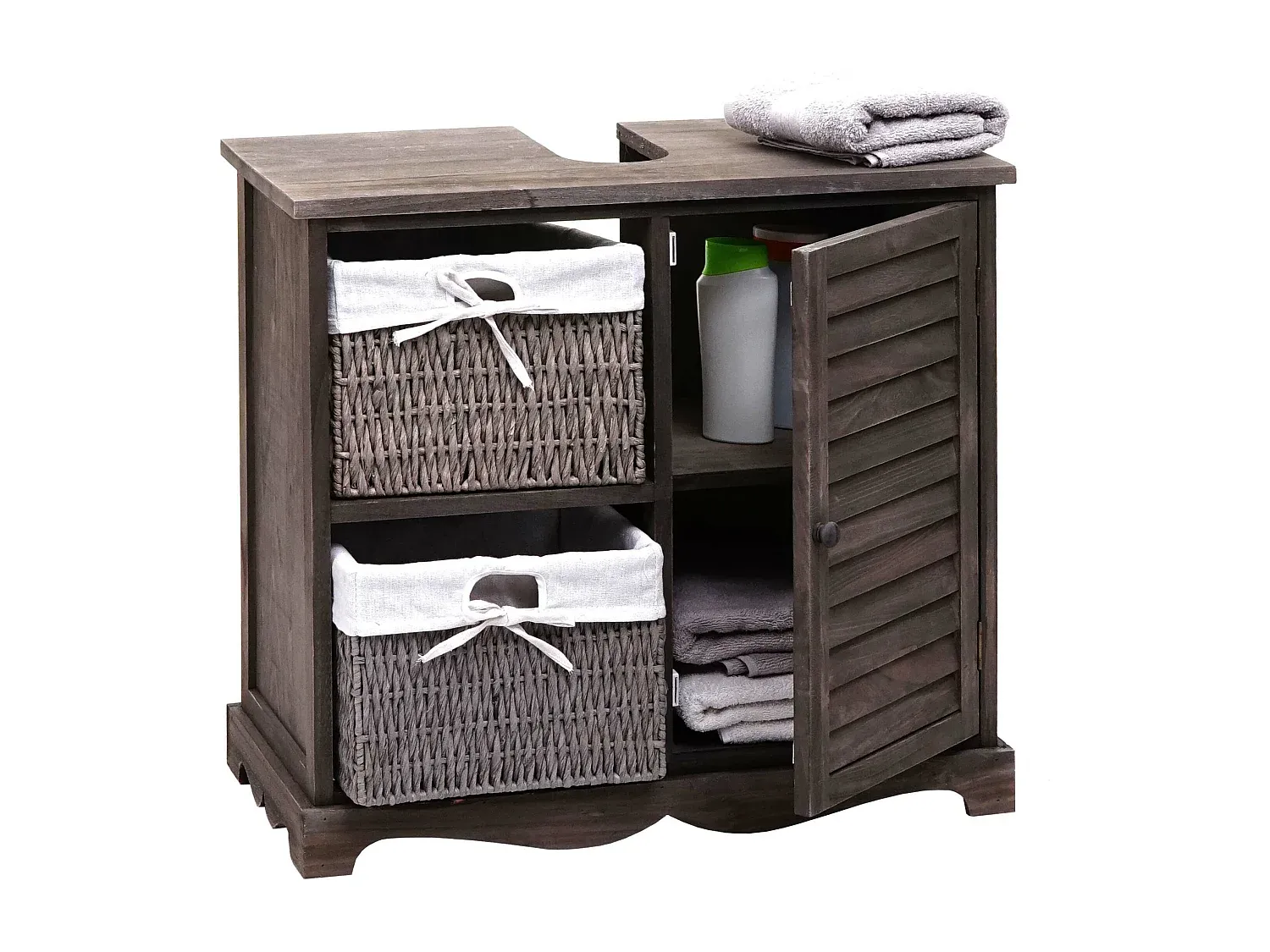 Moderner Büroschreibtisch mit Ablagefächern, 180x60x93 cm, Weiß