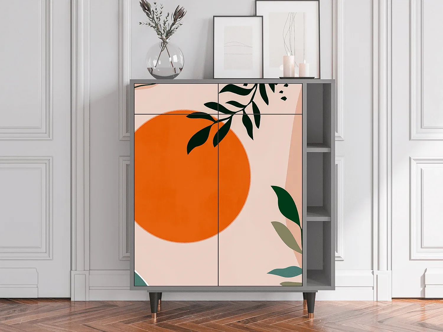 Elegantes Sideboard aus Walnussholz mit Stauraum