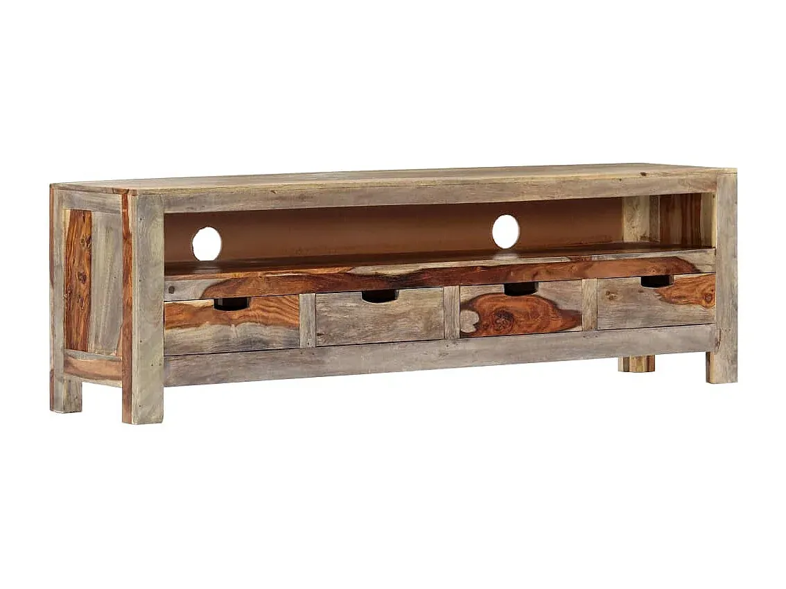 Moderner TV-Schrank in Grau mit Regalböden