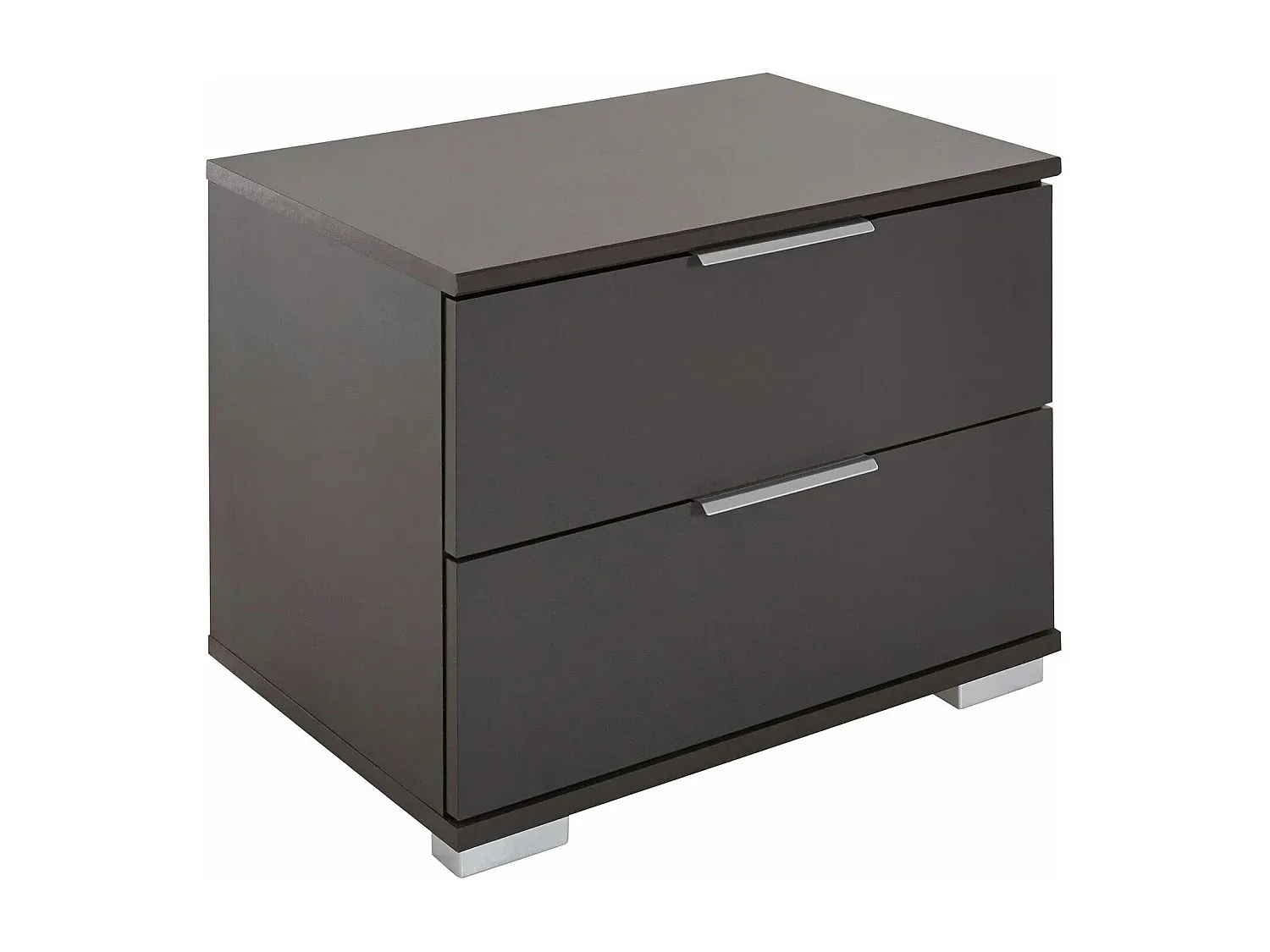 Moderner Nachttisch aus Stahl in Anthrazit 36x39x59 cm