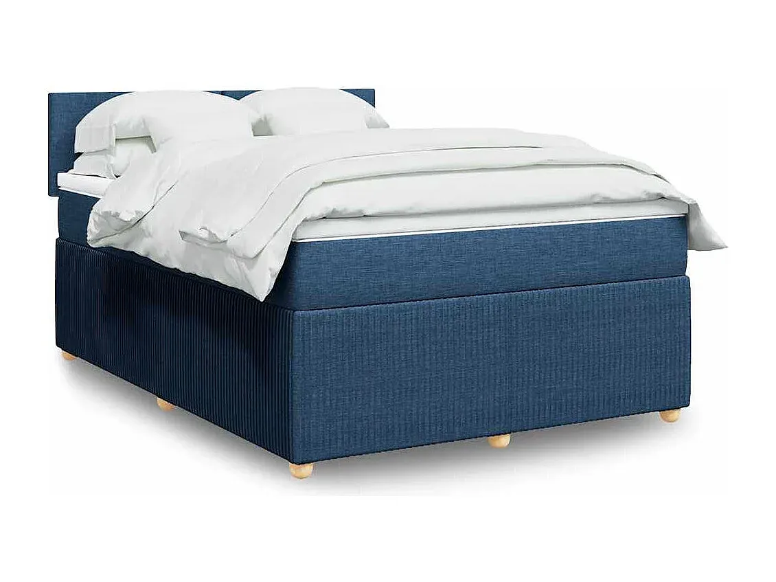 Modernes Polsterbett mit Komfortmatratze 140x190 cm Stoff in Dunkelgrau