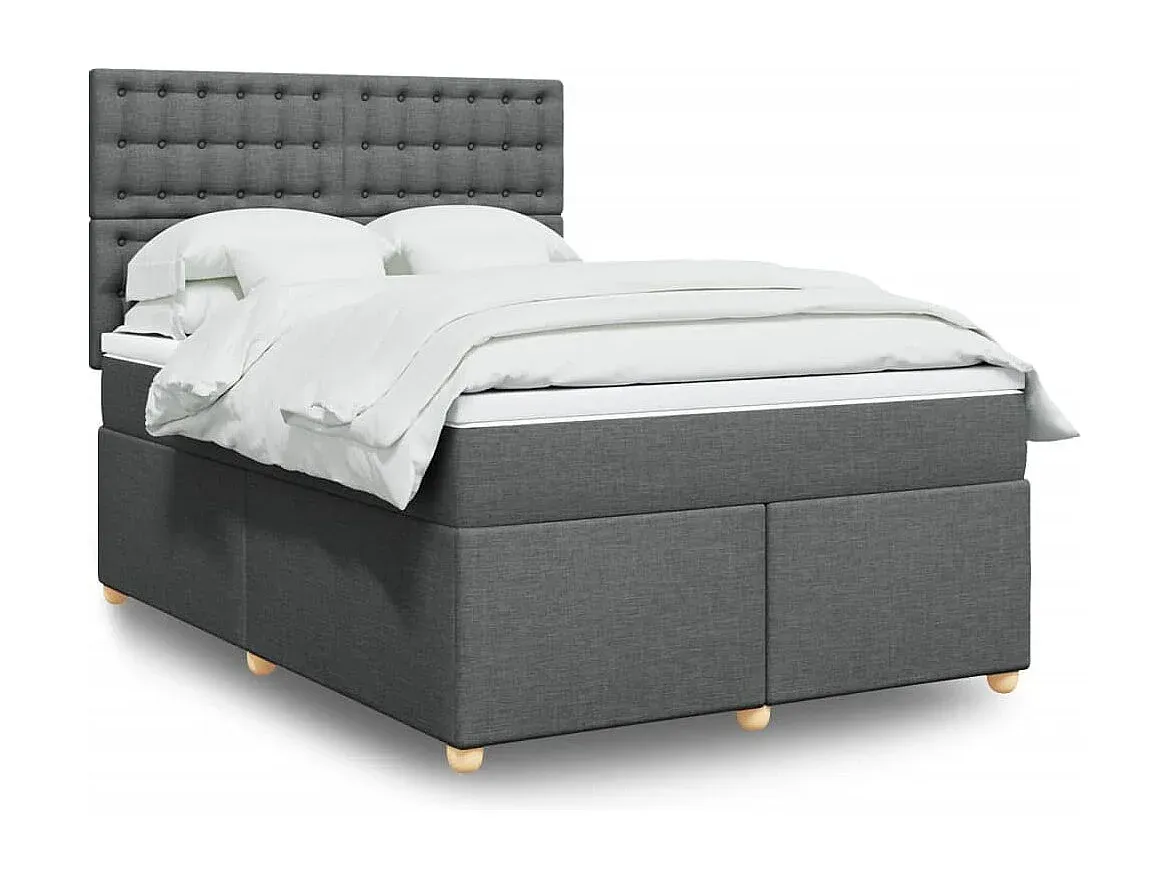 Komfortables Boxspringbett in Schwarz 120x190 cm