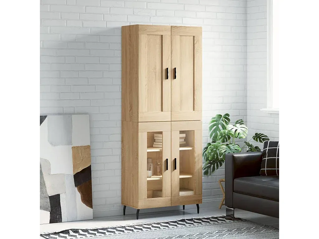 Wandklappschrank Weiß Matt/Schwarz Matt