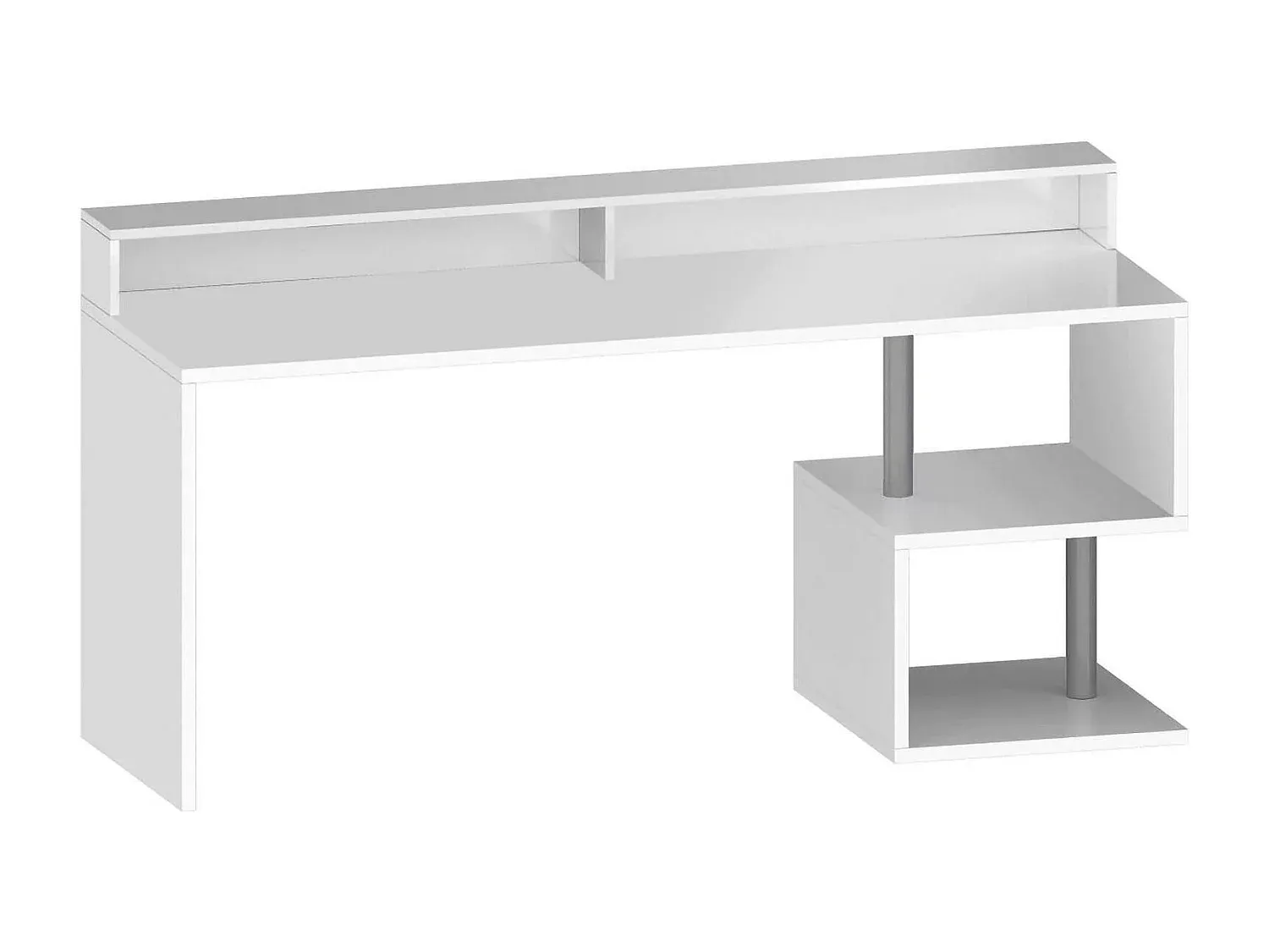 Moderner weißer Schreibtisch, platzsparend und stilvoll