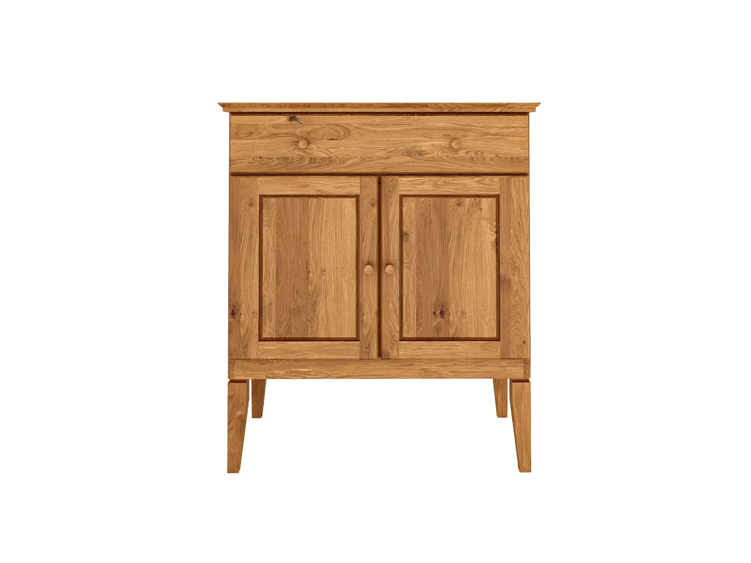 Klassische Kommode mit 6 Schubladen in Holzoptik und Weiß