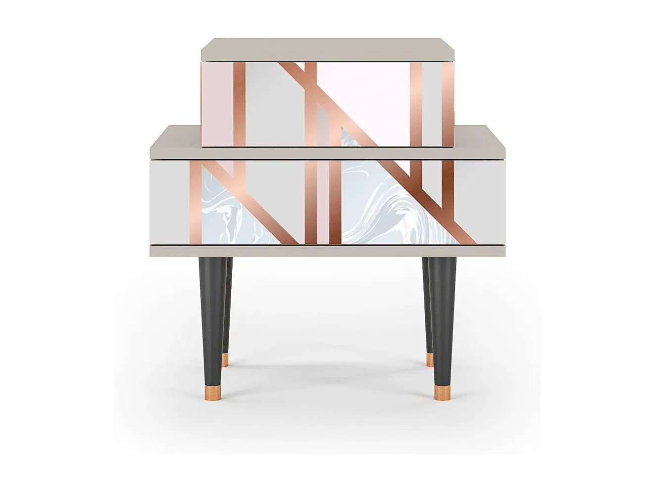 Moderne Nachttisch in Graphitgrau