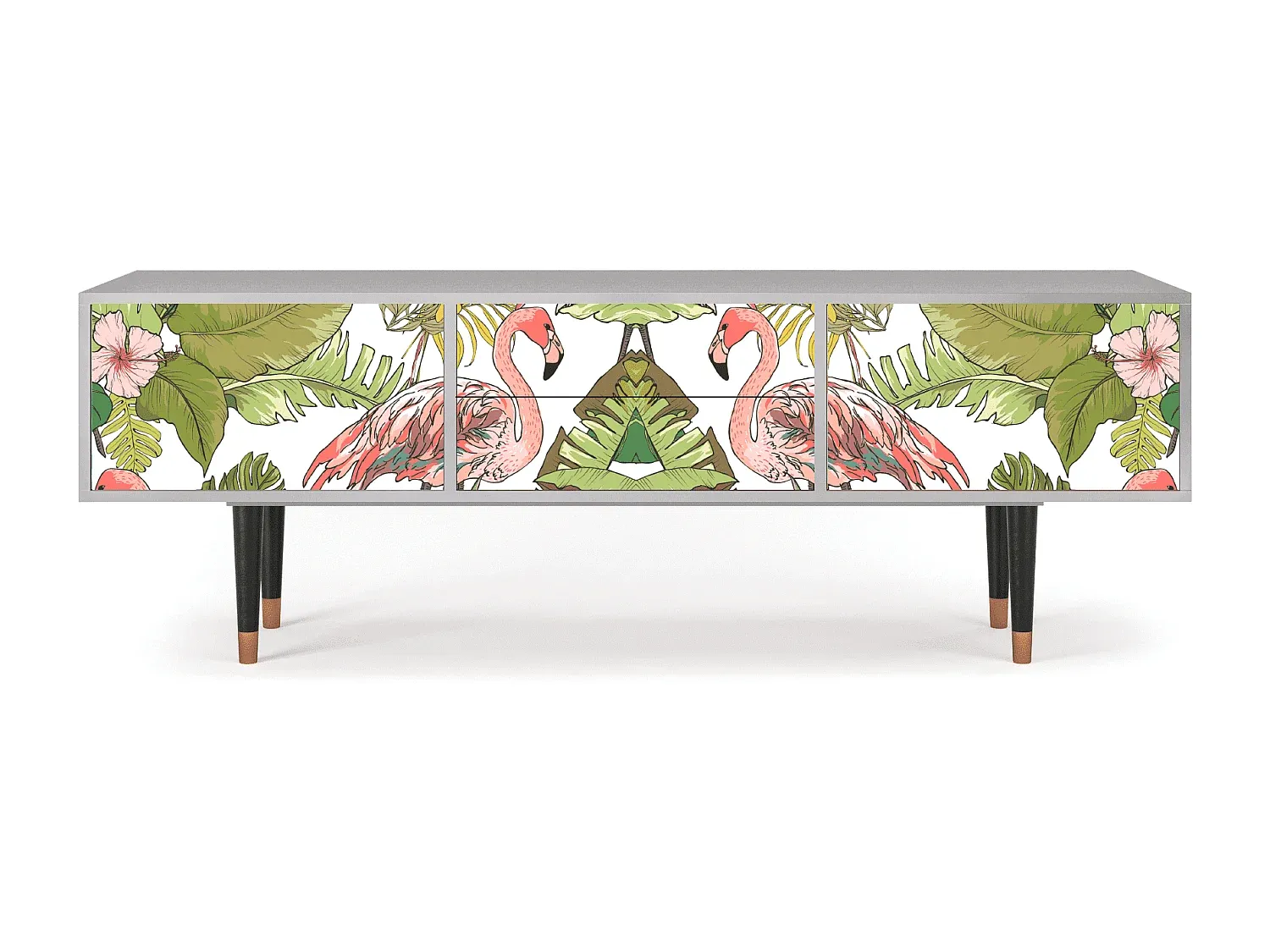 Fernsehmöbel - Modernes Design - Grau 170x69x48 cm