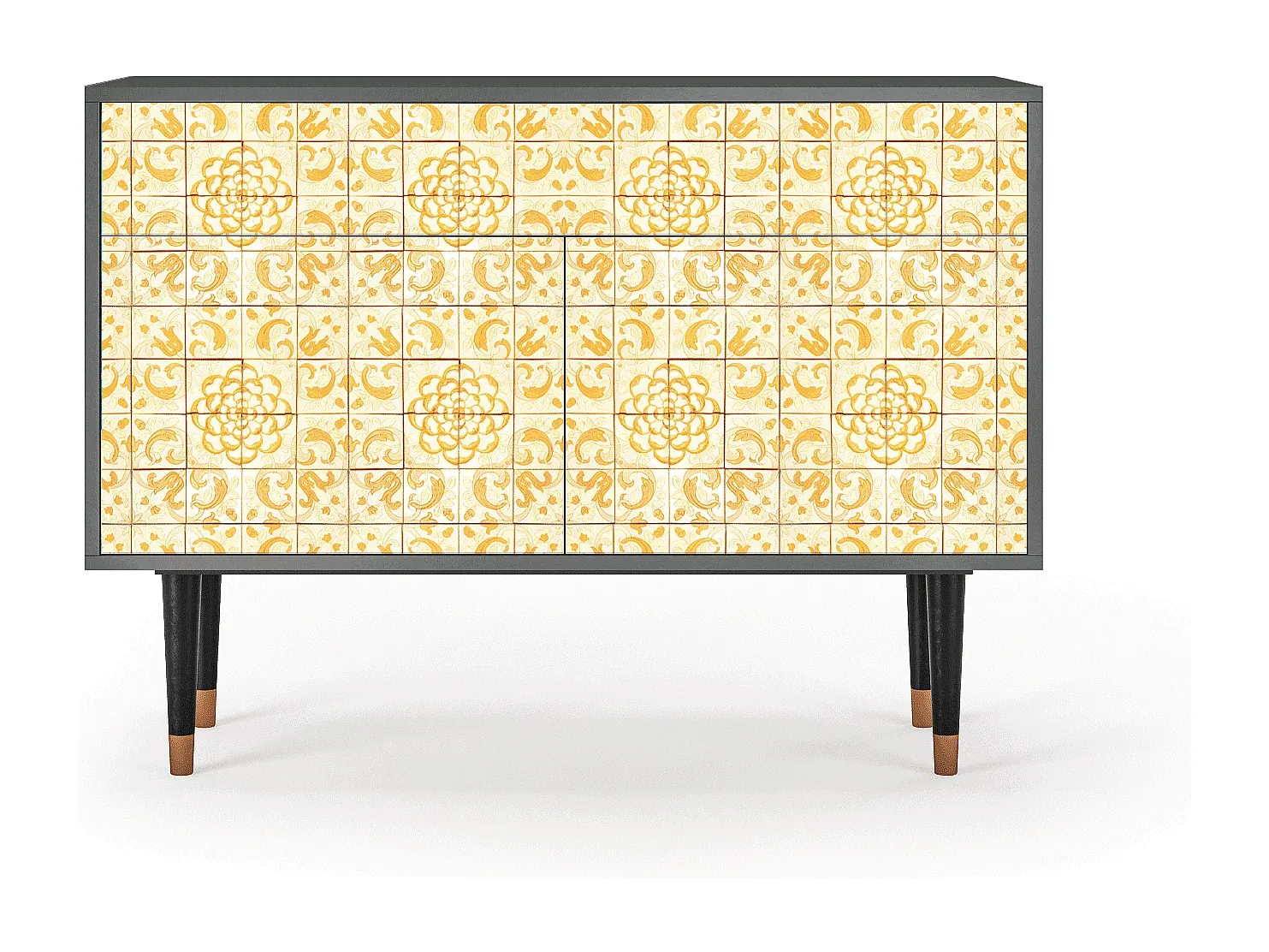 Moderner Sideboard in Grau mit Kompaktem Stauraum