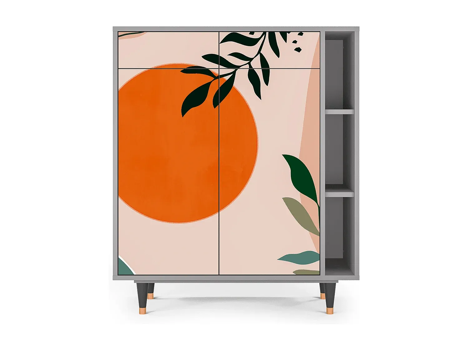 Elegantes Sideboard aus Walnussholz mit Stauraum