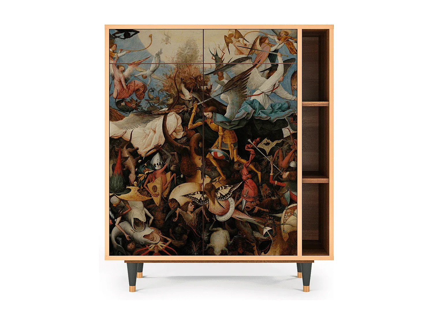 Moderner Sideboard in Sand mit Stauraum