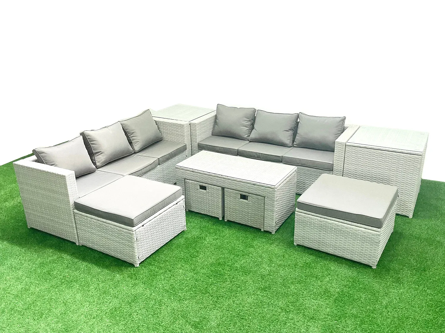 Modulares Outdoor-Sofa Set mit Kissen