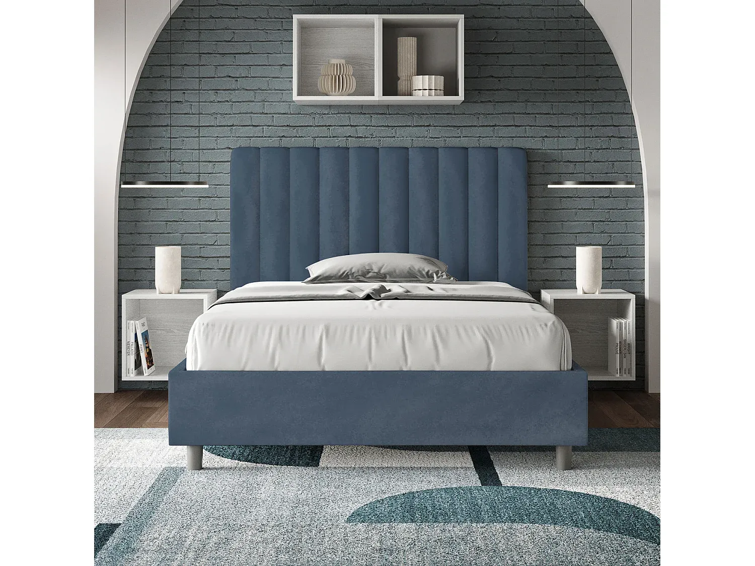 Modernes Holzbett in Braun 140x200 cm