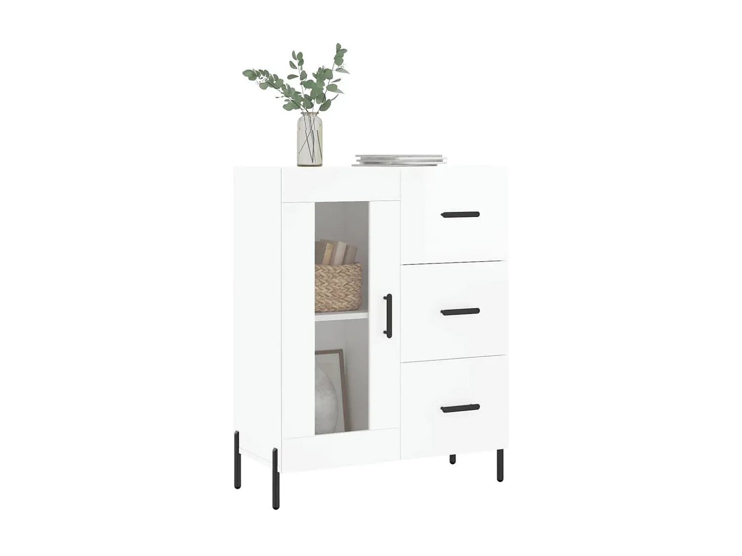 Elegantes Sideboard in Räuchereiche Optik, 90 cm